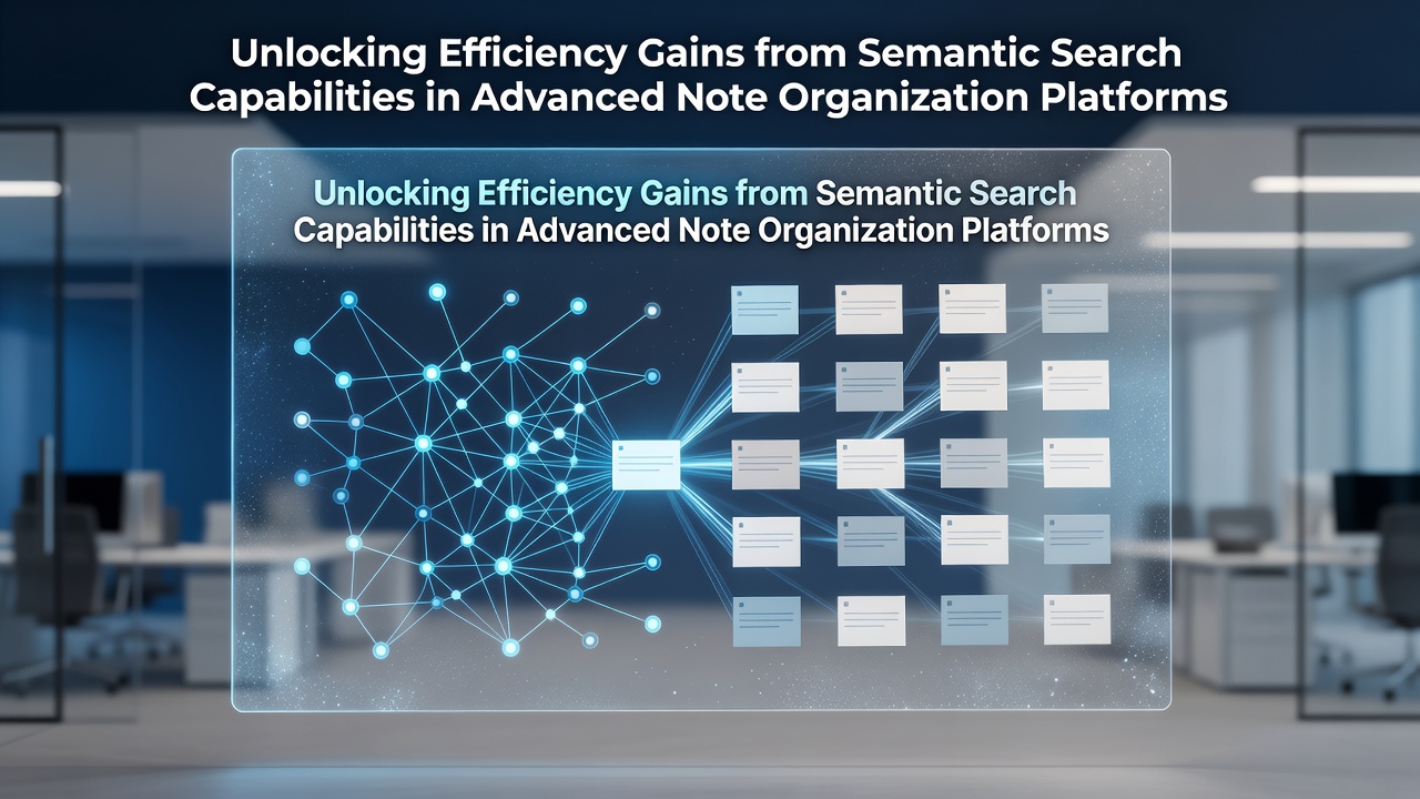 Unlocking Efficiency Gains from Semantic Search Capabilities in Advanced Note Organization Platforms